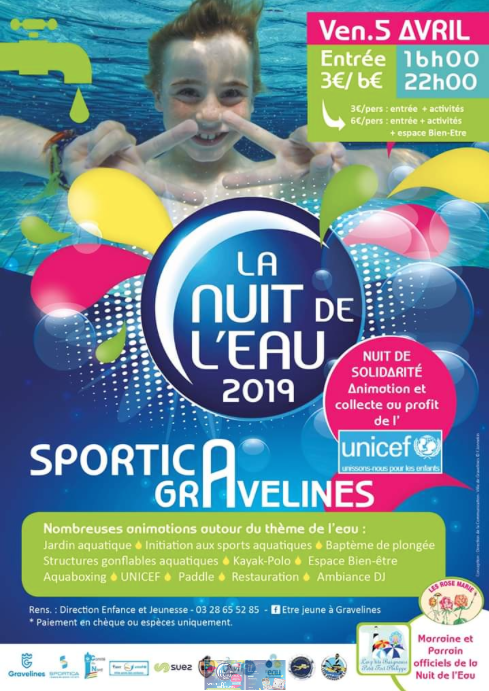 Nuit de l’eau ! Modifications de ce vendredi 5 Avril.