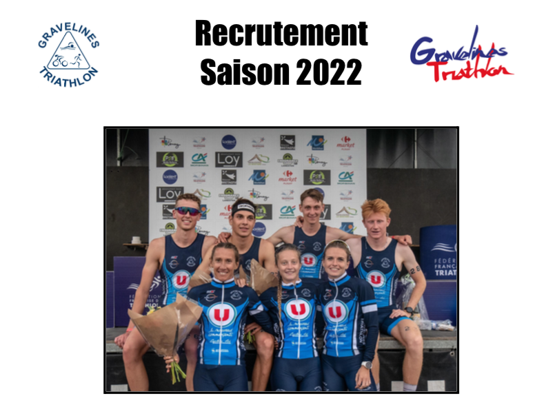 RECRUTEMENT 2022 D1 duathlon H&F/ D2 Triathlon F