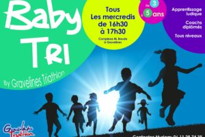 BABY TRI – Inscription session du Mercredi 5 Janvier au Mercredi 23 mars 2022.